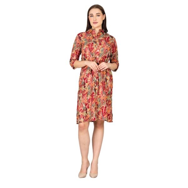 Rayon Premium Foil Print Tunic Dress_4