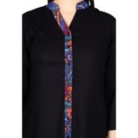 Rayon Front Open Tunic Silk Placket_4