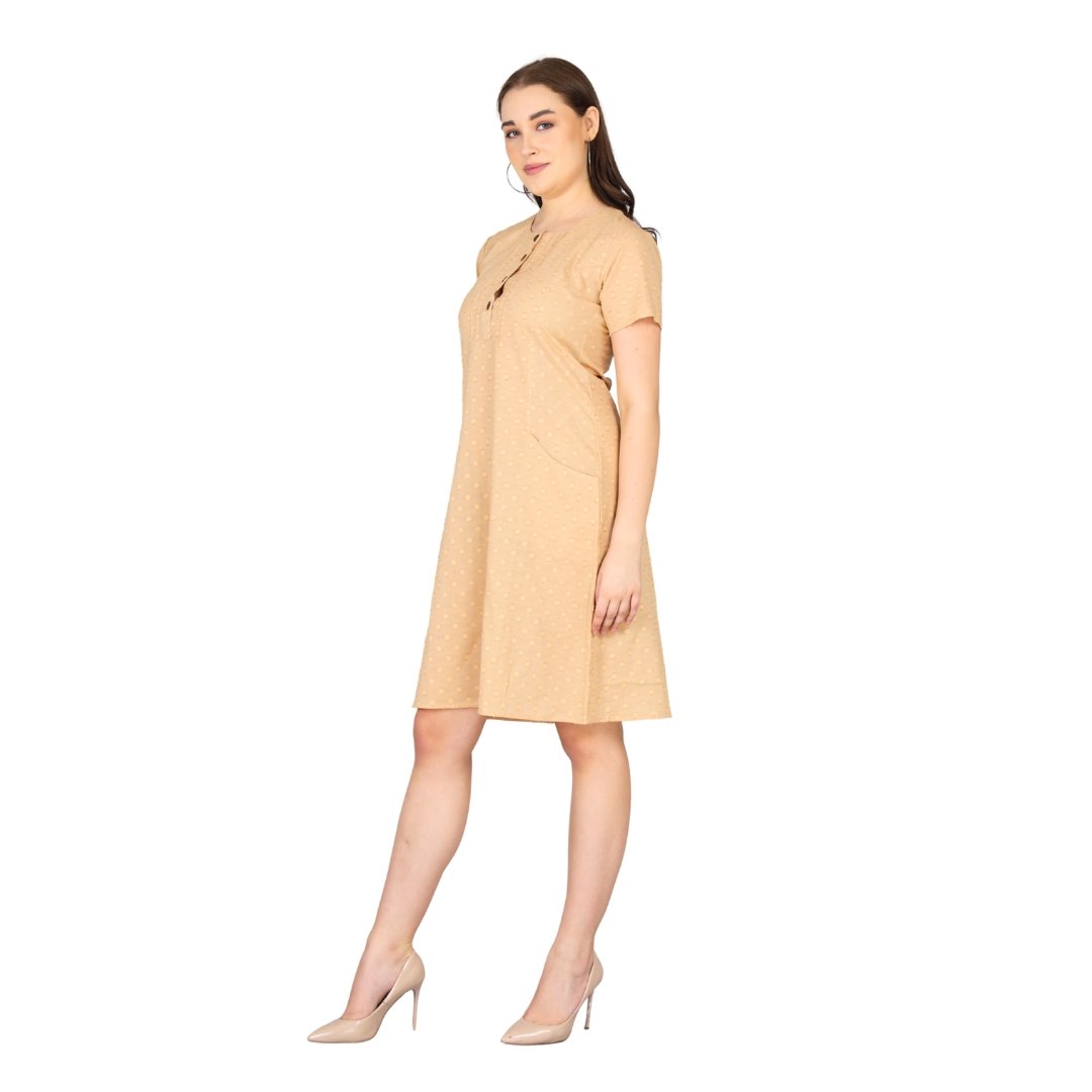 Cotton Dobby Tunic Dress