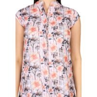 Cotton Dobby Digital Print Hidden Placket Dress_1