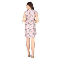 Cotton Dobby Digital Print Hidden Placket Dress_1