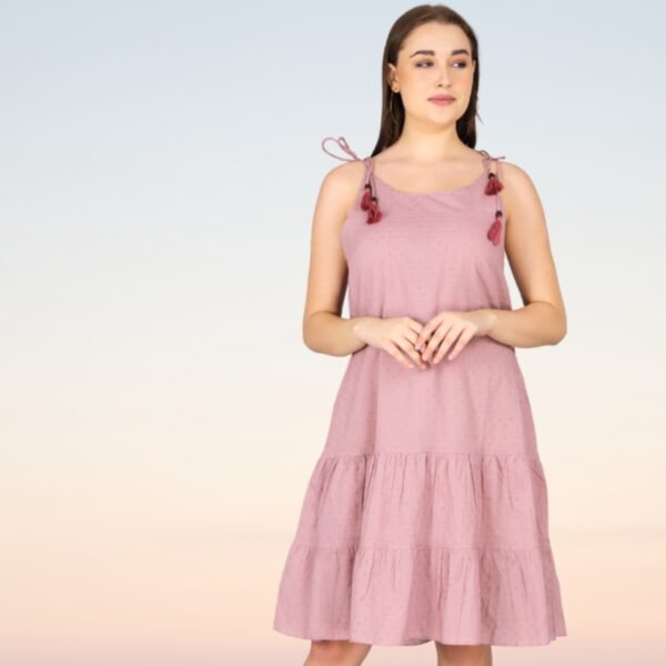 Spaghetti Tie Knot Short Dress