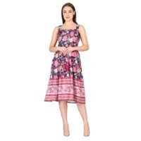 Digital Print Midi Dress